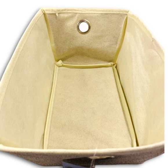 Essentials Fabric Storage Container Lot of 3 - Brown & Cream. NEW! - Picture 6 of 8